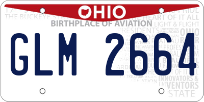 OH license plate GLM2664