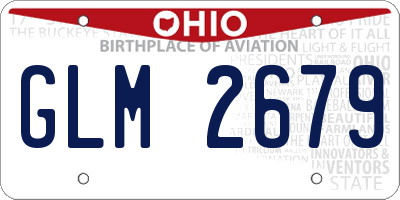 OH license plate GLM2679