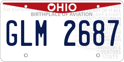 OH license plate GLM2687