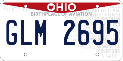 OH license plate GLM2695