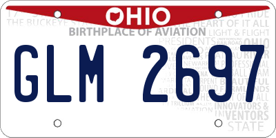 OH license plate GLM2697