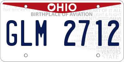 OH license plate GLM2712