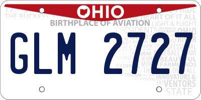 OH license plate GLM2727