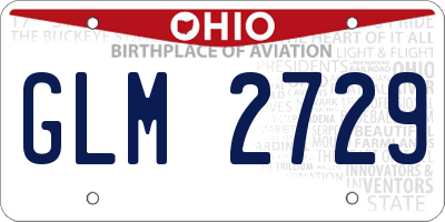 OH license plate GLM2729