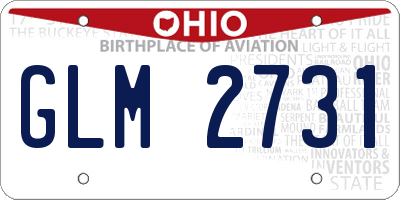 OH license plate GLM2731