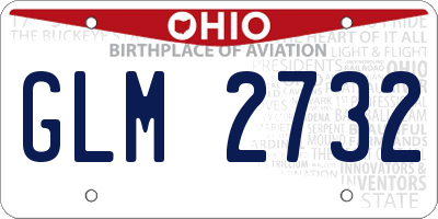 OH license plate GLM2732