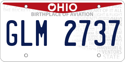 OH license plate GLM2737