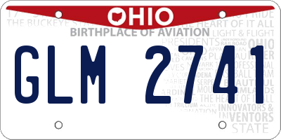 OH license plate GLM2741