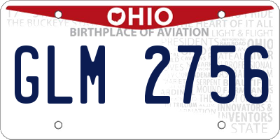 OH license plate GLM2756