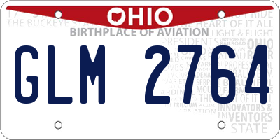 OH license plate GLM2764