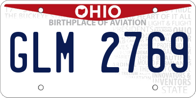 OH license plate GLM2769