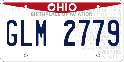 OH license plate GLM2779