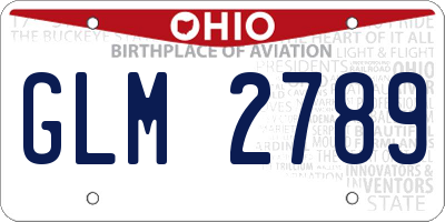 OH license plate GLM2789