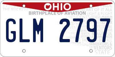 OH license plate GLM2797