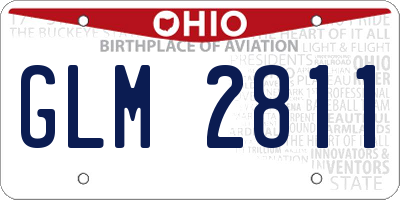 OH license plate GLM2811
