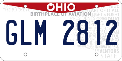 OH license plate GLM2812