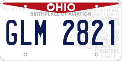OH license plate GLM2821