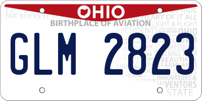 OH license plate GLM2823