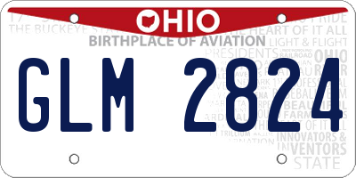 OH license plate GLM2824