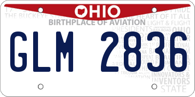OH license plate GLM2836