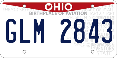 OH license plate GLM2843