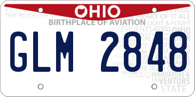 OH license plate GLM2848