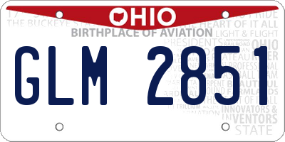OH license plate GLM2851