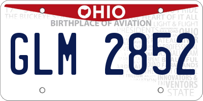 OH license plate GLM2852