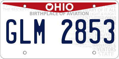 OH license plate GLM2853