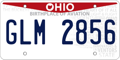 OH license plate GLM2856