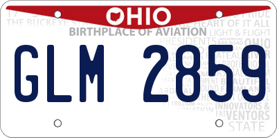 OH license plate GLM2859
