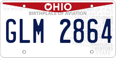 OH license plate GLM2864