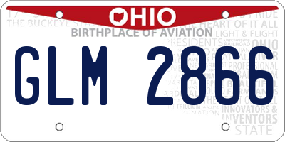 OH license plate GLM2866