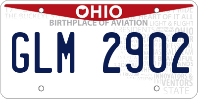 OH license plate GLM2902