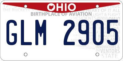 OH license plate GLM2905