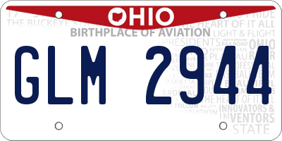 OH license plate GLM2944
