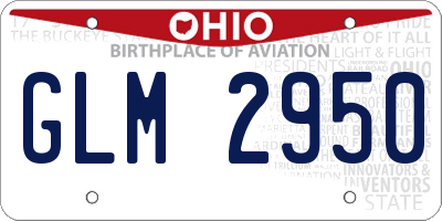 OH license plate GLM2950