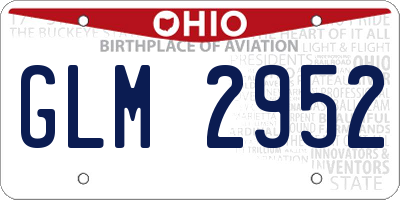OH license plate GLM2952