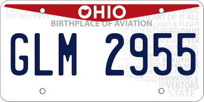 OH license plate GLM2955