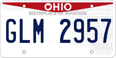 OH license plate GLM2957