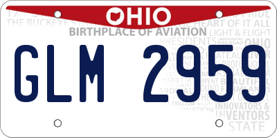 OH license plate GLM2959