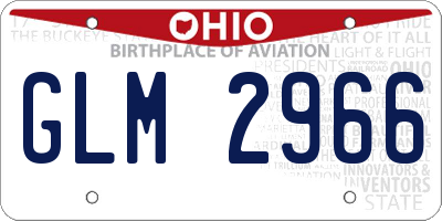OH license plate GLM2966