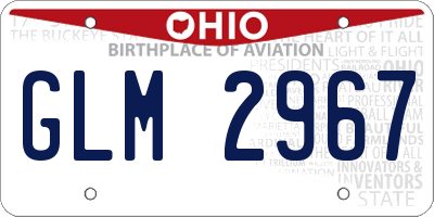 OH license plate GLM2967