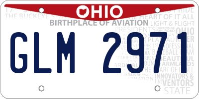 OH license plate GLM2971