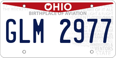 OH license plate GLM2977