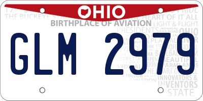 OH license plate GLM2979