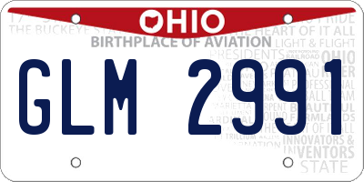 OH license plate GLM2991
