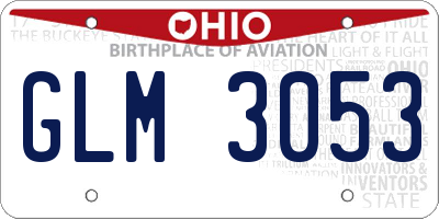 OH license plate GLM3053
