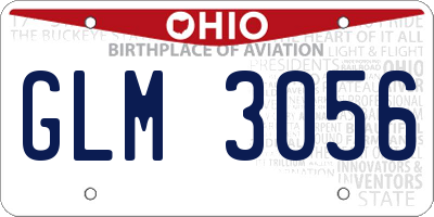 OH license plate GLM3056
