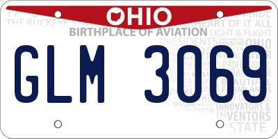 OH license plate GLM3069